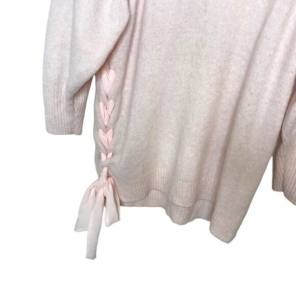 Free People Heart It Lace Up V-Neck Sweater Dress - Picture 9 of 11